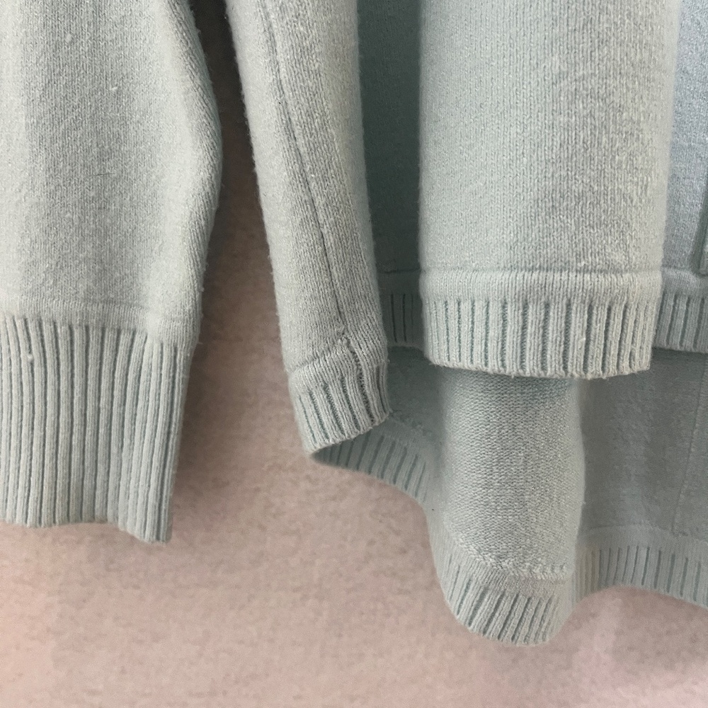 French Connection Mint Green Knit Sweater Size L Raglan Sleeve Minimalist - Picture 6 of 8